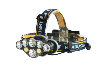 Rechargeable headlamp with USB charging 6x CREE LED + 2x COB