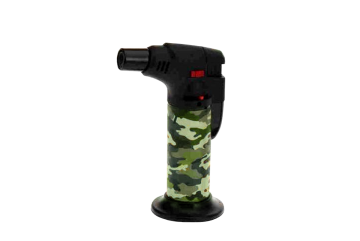 Multifunctional gas lighter with turbo flame, green